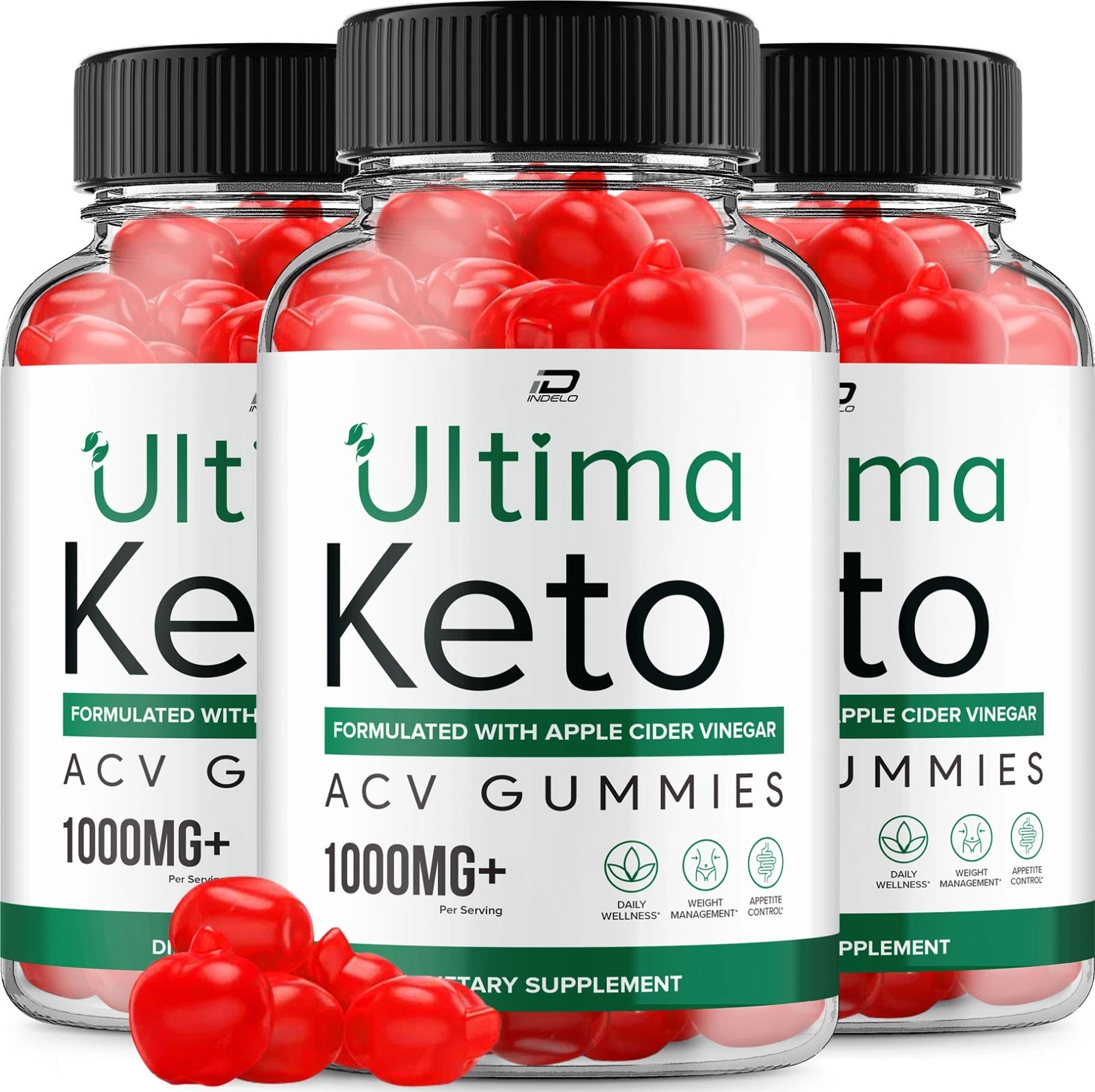 (3 Pack) Ultima Keto ACV Gummies Supplement – Ultima ACV Gummy Vitamin B12
