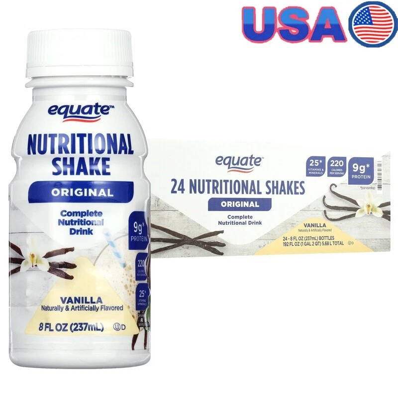 Meal Replacement Shakes Vanilla 9g Protein 25 Vitamins 220 Calories 24 Pack New