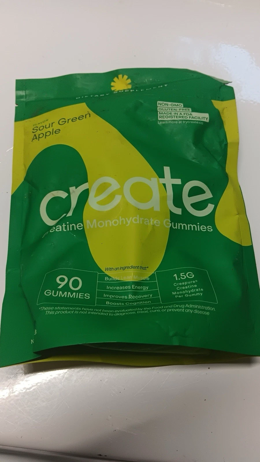 Create Wellness CREATINE MONOHYDRATE GUMMIES ORANGE FLAVOR ,90 COUNT