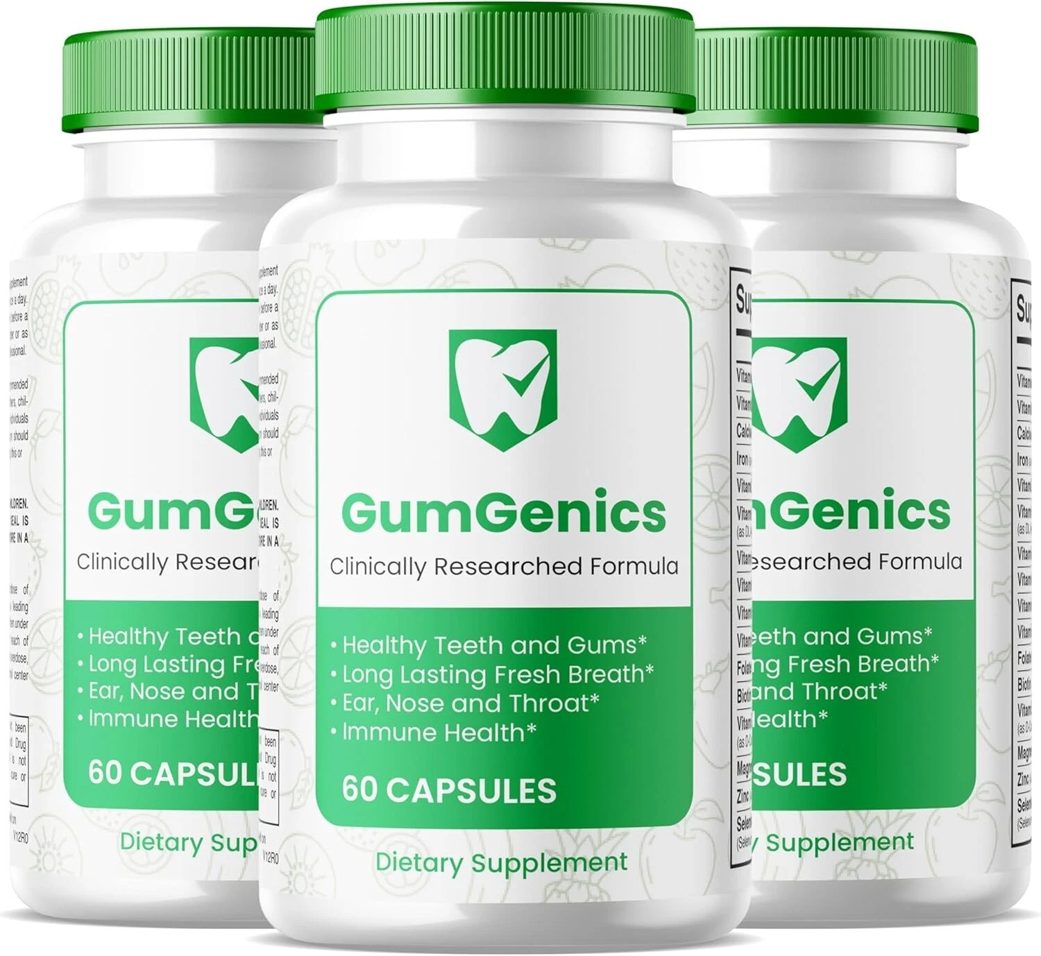 GumGenics Clinically Researched Formula Dietary Supplement (180 Capsules) 3-Pack