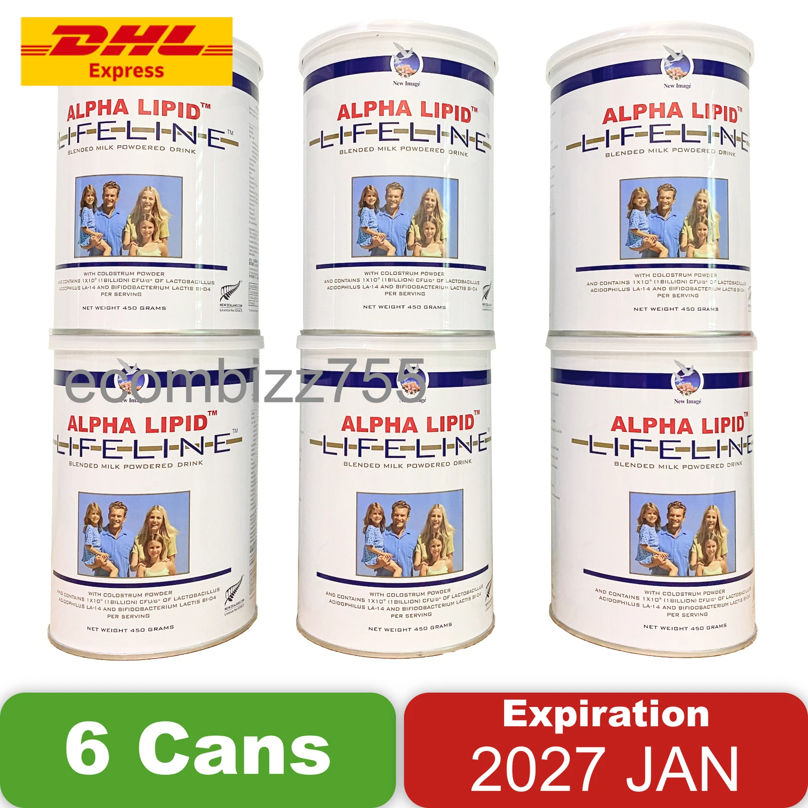 6 Cans Alpha Lipid Lifeline Blended Milk Colostrum Powder Fresh Stocks