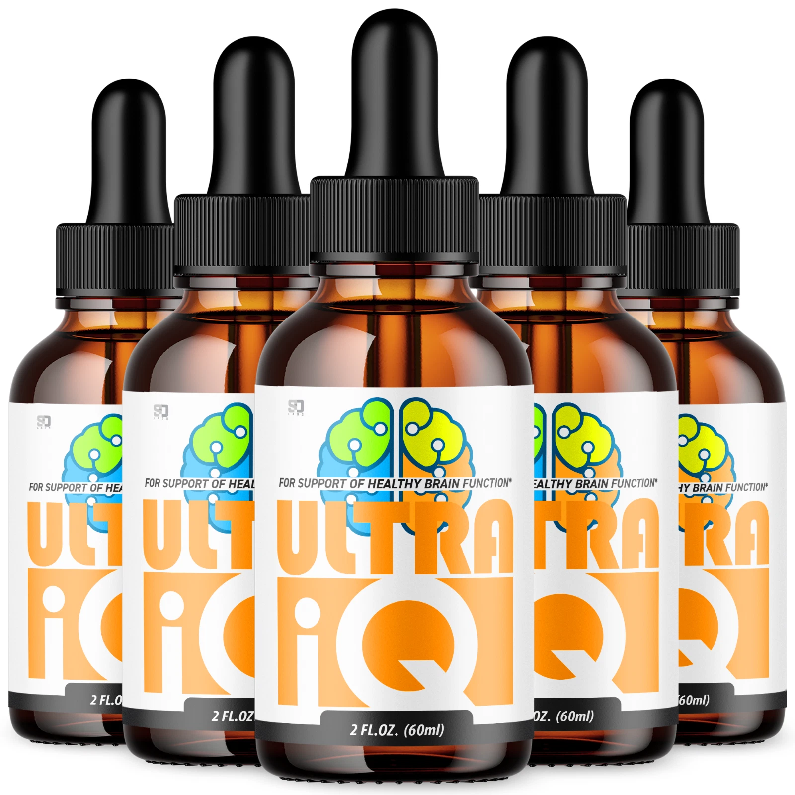 (5 Pack) Ultra IQ Drops - Advanced Brain Health & Cognitive Support Supplement