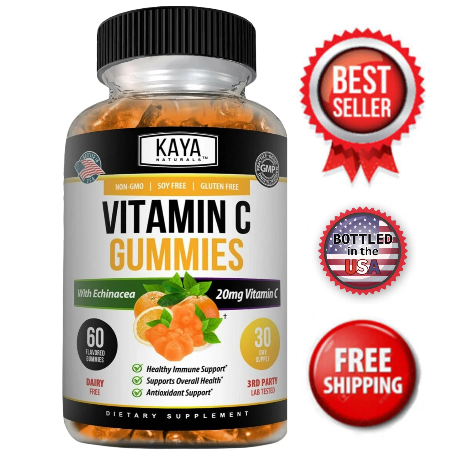 Immune Support Gummies, Zinc, Vitamin C & Echinacea, Great Flavored Gummy