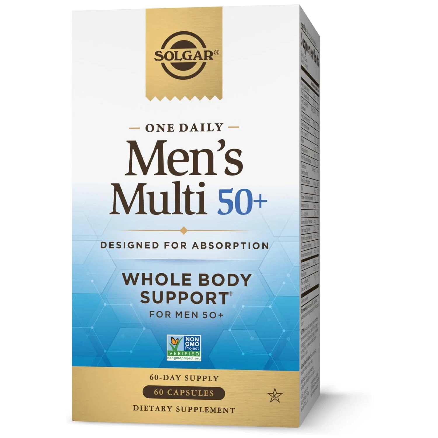 Solgar One Daily Men's Multivitamin 50+ Whole Body Support, 60 Capsules