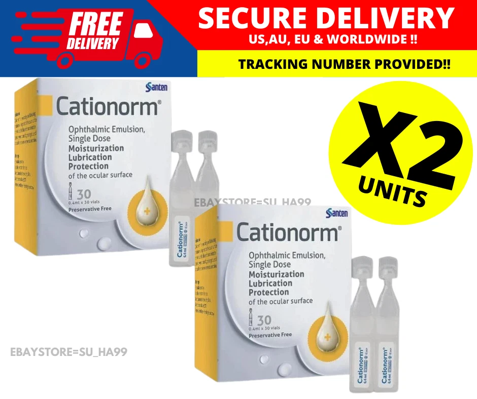 Cationorm Ophthalmic Emulsion 30's X 0.4ml Vial Eye Drops- X 2