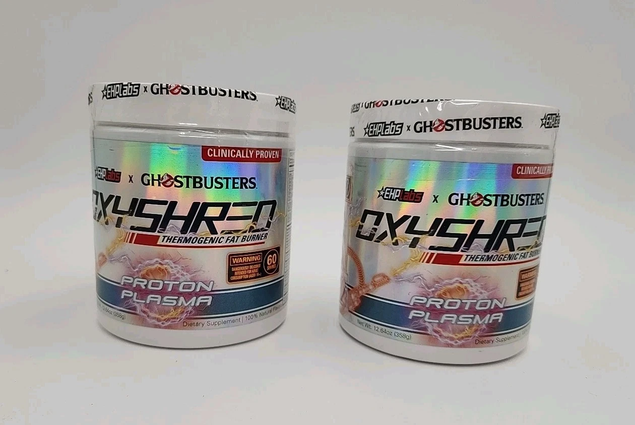 EHP Labs 2 Pack OxyShred Thermogenic Fat Burner Ghostbusters Proton Plasma 10/25