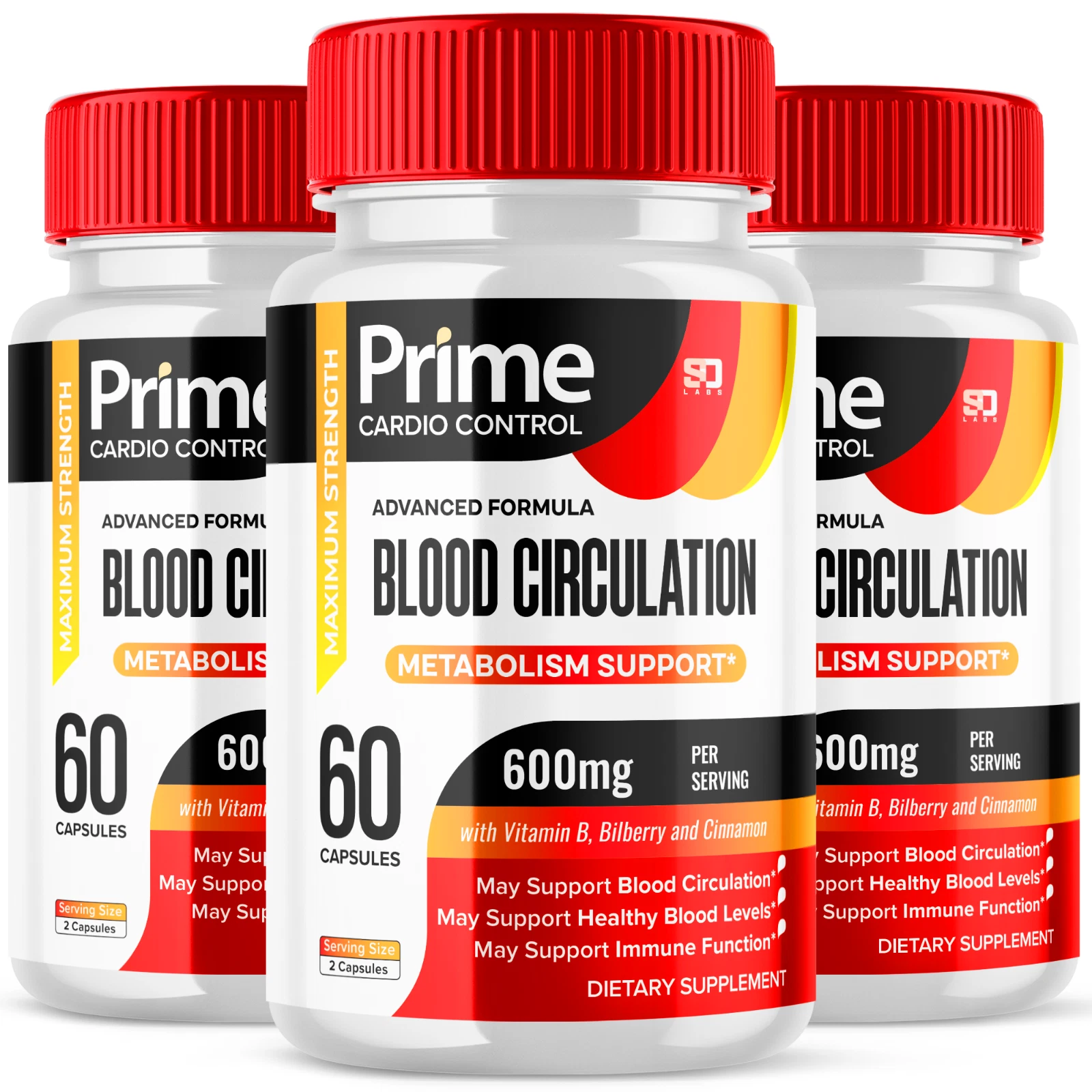 Prime Cardio Control Pills - Supports healthy blood sugar & circulation (3 Pack)