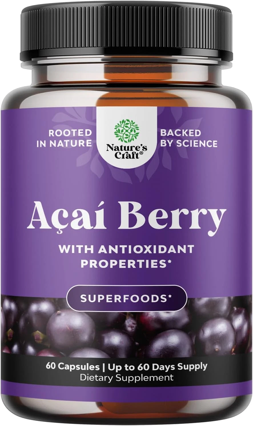 Natural Acai Berry Weight Loss Supplement Detox Antioxidant Superfood 60 Capsule