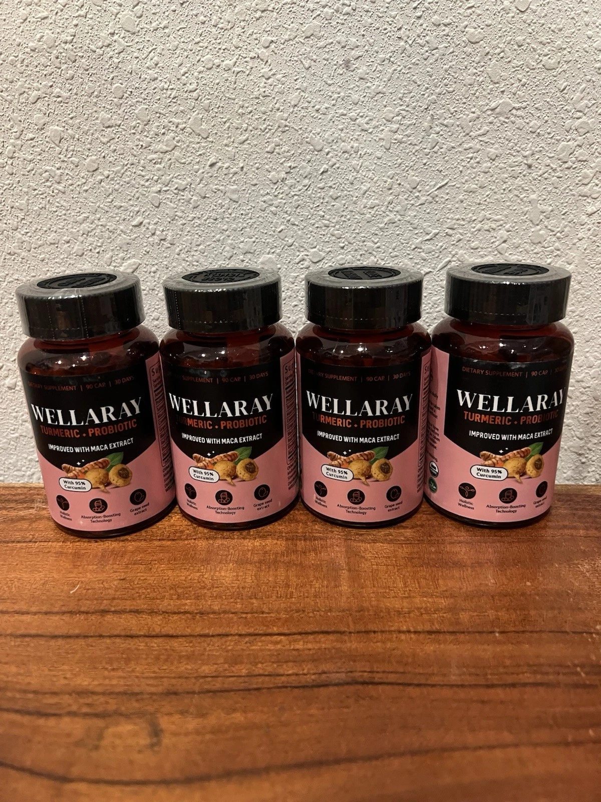 BUNDLE! (360) Wellaray Turmeric + Probiotic Capsules BB 9/2026 FREE Ship