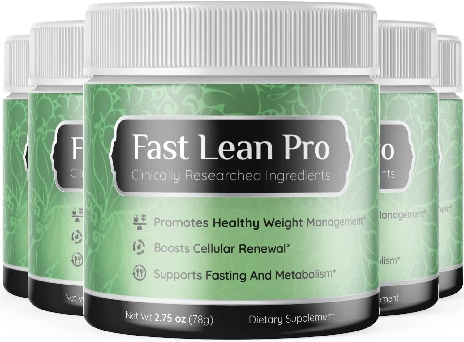 5 Pack - Fast Lean Pro - Weight Management Support Supplement Shake Powder
