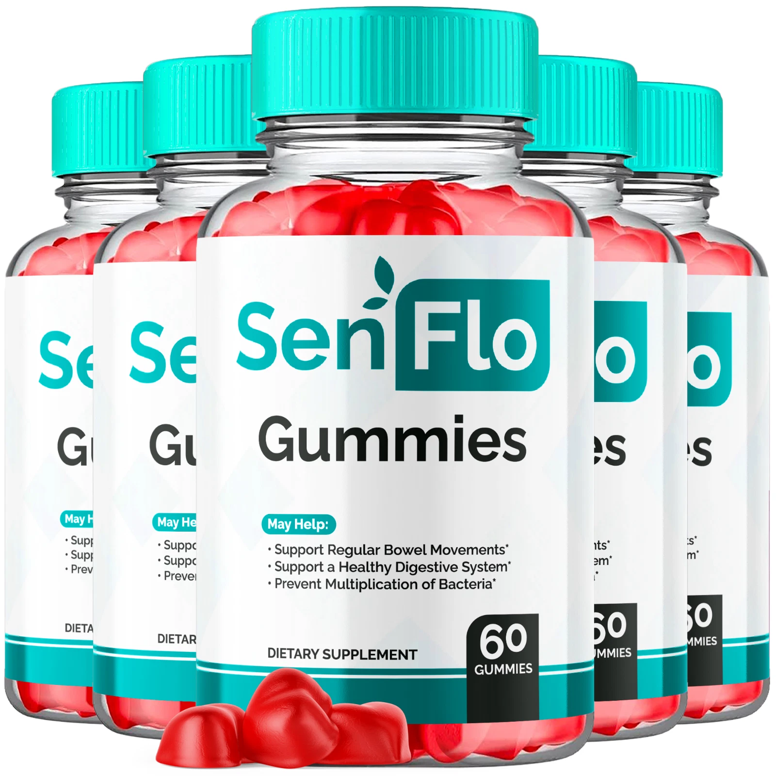 Senflo Digestive Support Gummies Advanced Gut Health Balance Supplement 300 Gums