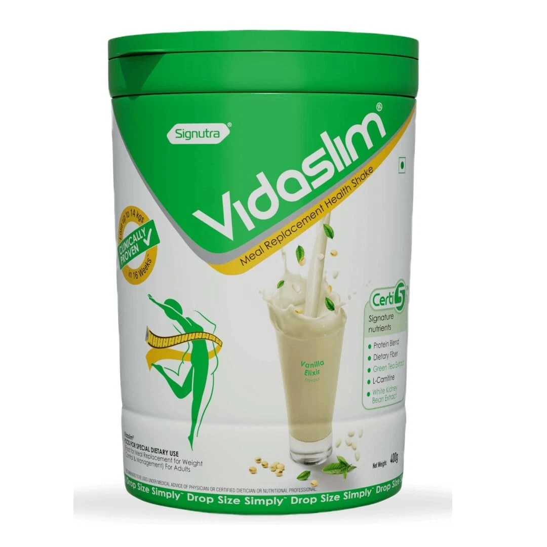 Vidaslim Meal Replacement Protein Health Shake for Weight Control, Vanilla 400g