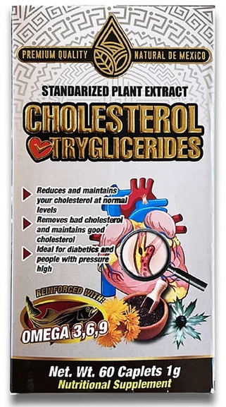 Colesterol y Triglicéridos Suplemento / Cholesterol and Triglycerides 60 Caplets
