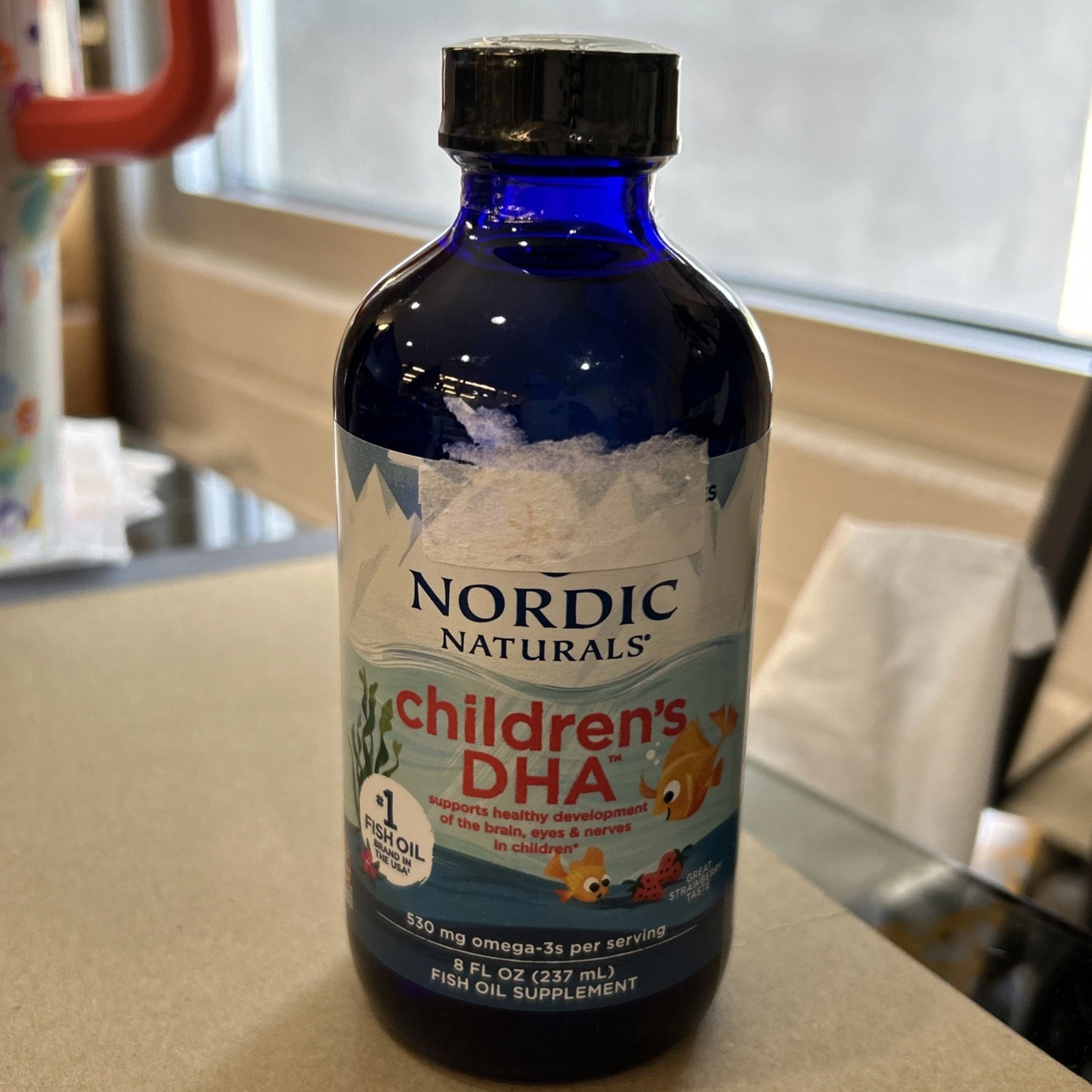 Nordic Naturals Children's DHA Liquid - Strawberry Flavored Kids Fish Oil, 8 Oz