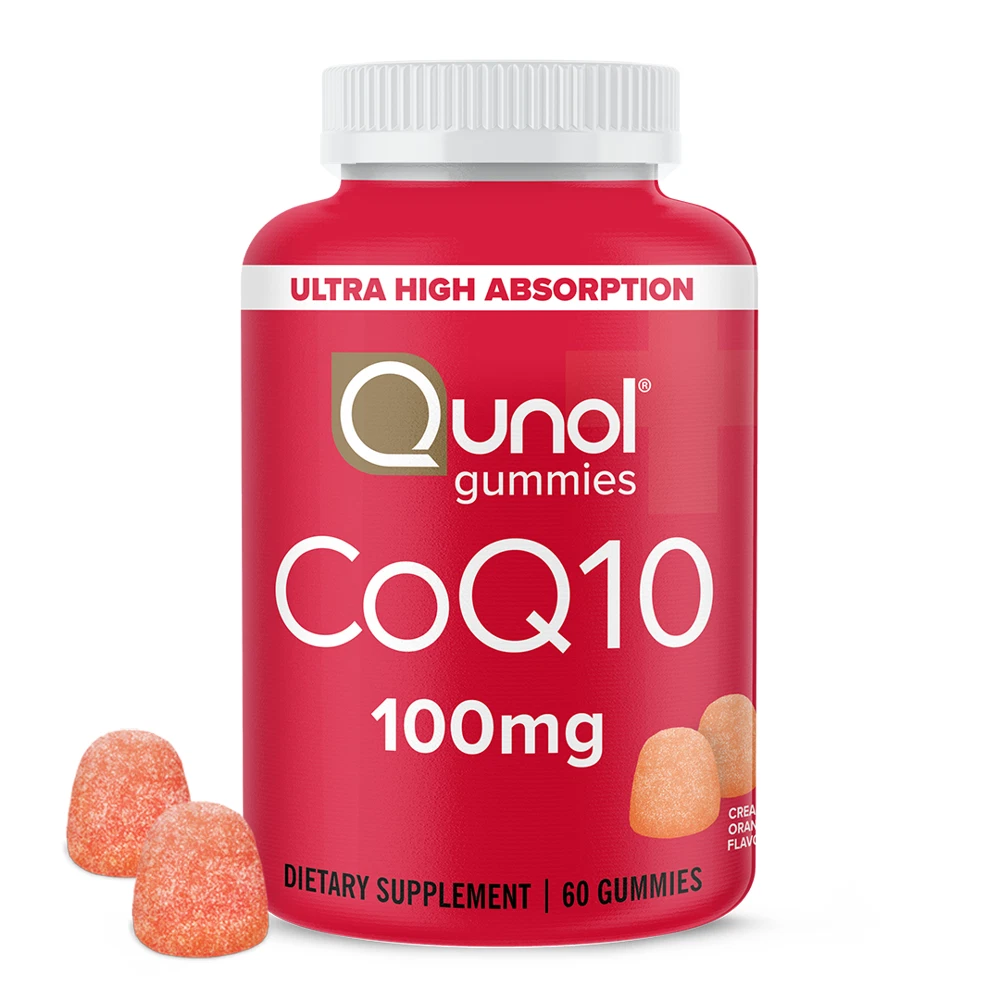 Qunol Coq10 Gummies (60 Count) with Ultra-High Absorption Vegan and Gluten Free
