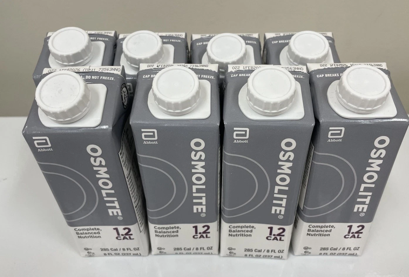 Osmolite 1.2cal formula- 8 bottles- 64635 285 cal/8 fl oz,237ml, Exp Feb 2026