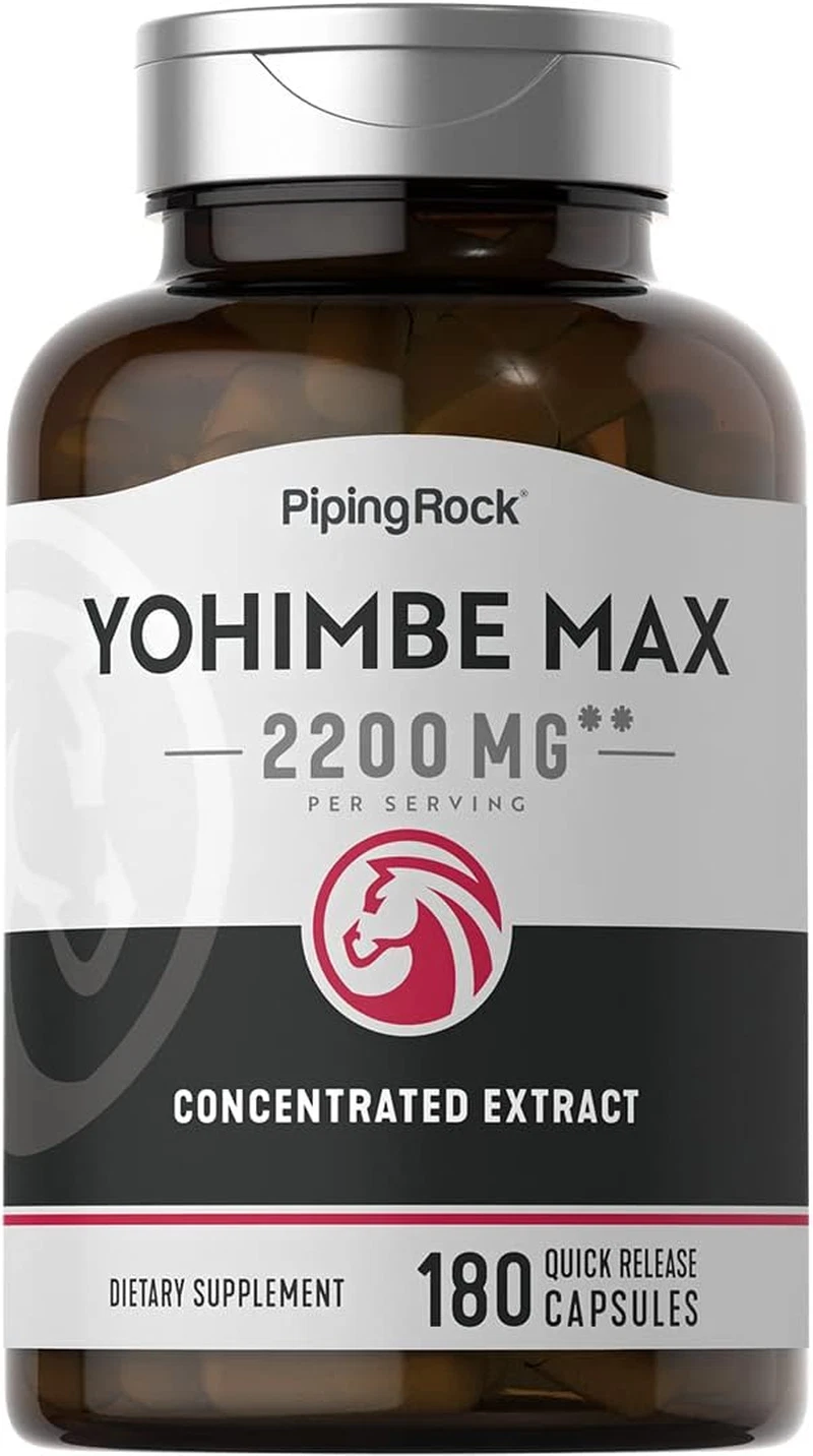 Yohimbe Supplements for Men | 2200 Mg | 180 Capsules | Max Concentrated Extract