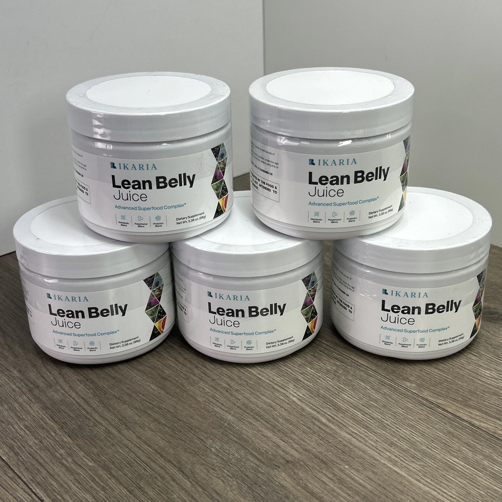 Ikaria Lean Belly Powder 5 Pack 5x3.38 OZ EXP 09/2025 Supports Weight Loss