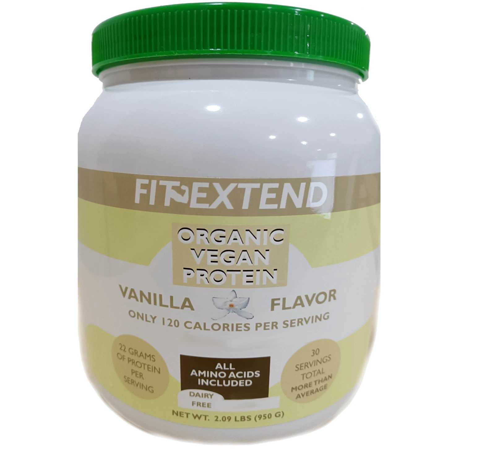 Organic Vegan Protein Powder Vanilla 30 Servings / 22 G Plant Low Calorie