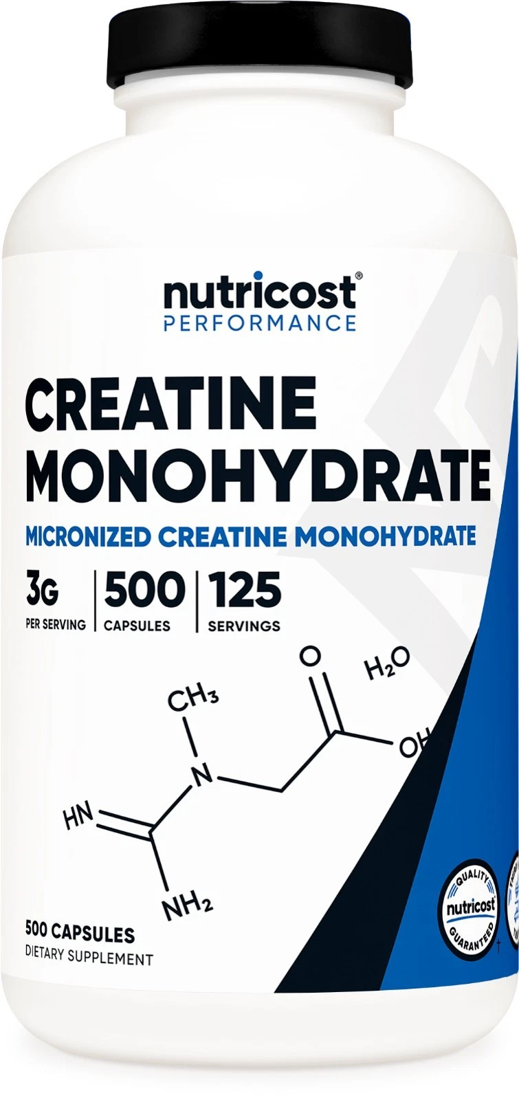 Nutricost Creatine Monohydrate 3g, 500 Capsules (750mg Per Capsule)