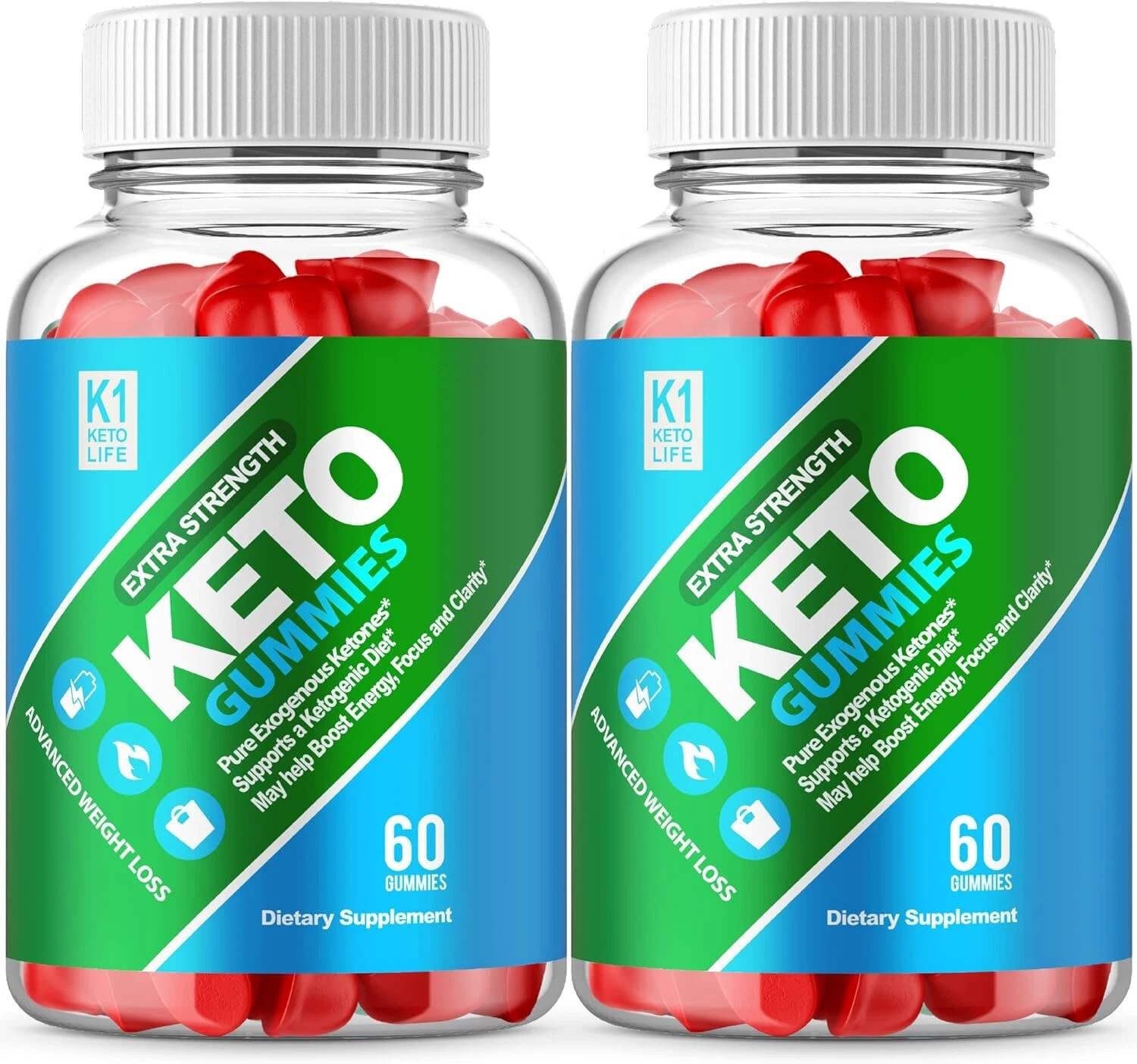 (2 Pack) K1 Keto Life ACV Gummies Weight Loss - 120 Gummies