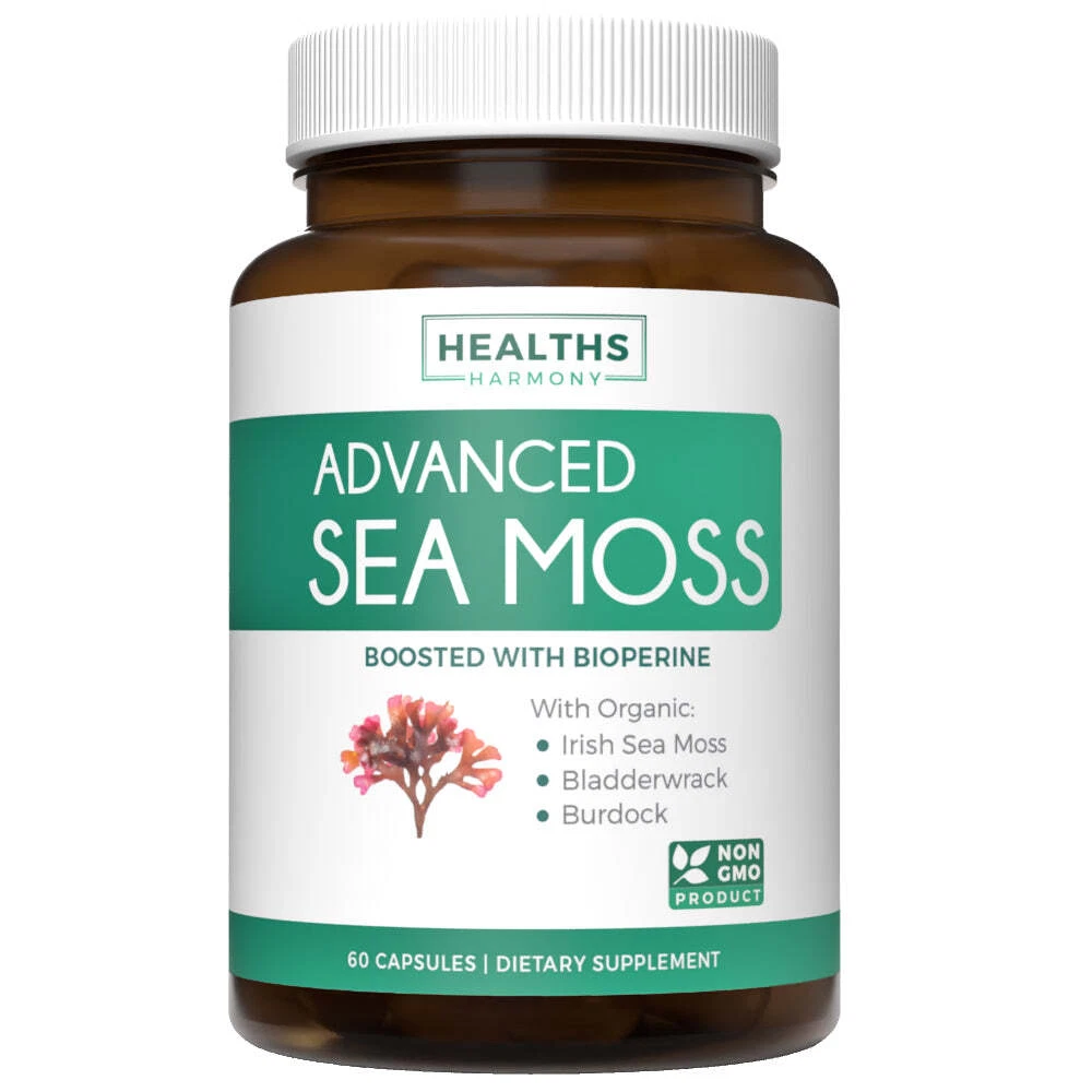Advanced Irish Sea Moss (Non-GMO) Supports Digestion & Immune Health - 60 Caps