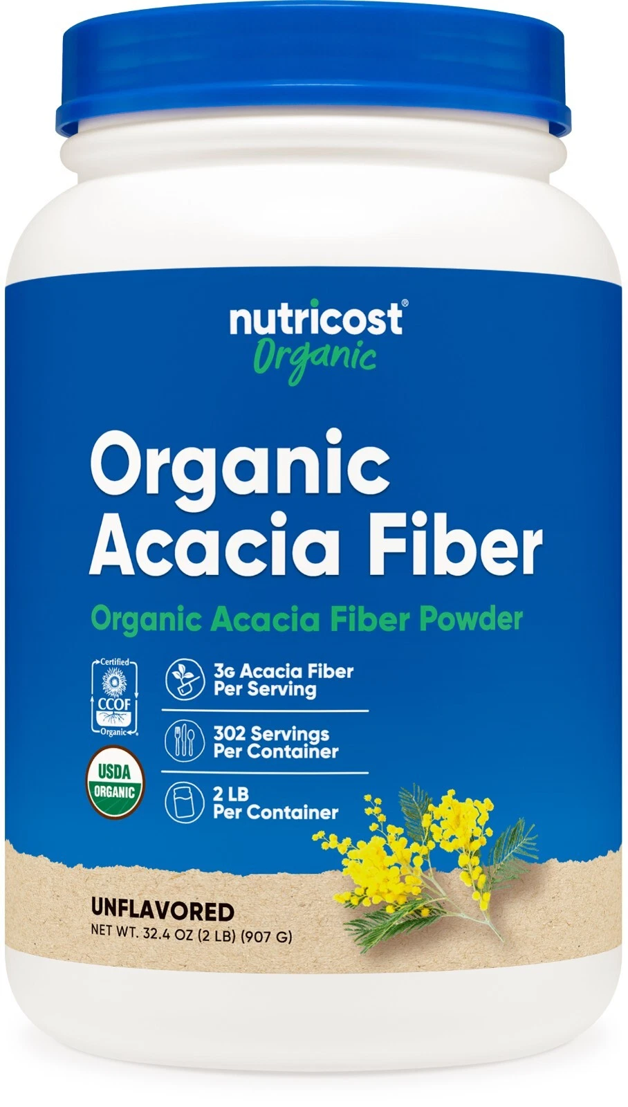 Nutricost Organic Acacia Fiber Powder (2 LB)