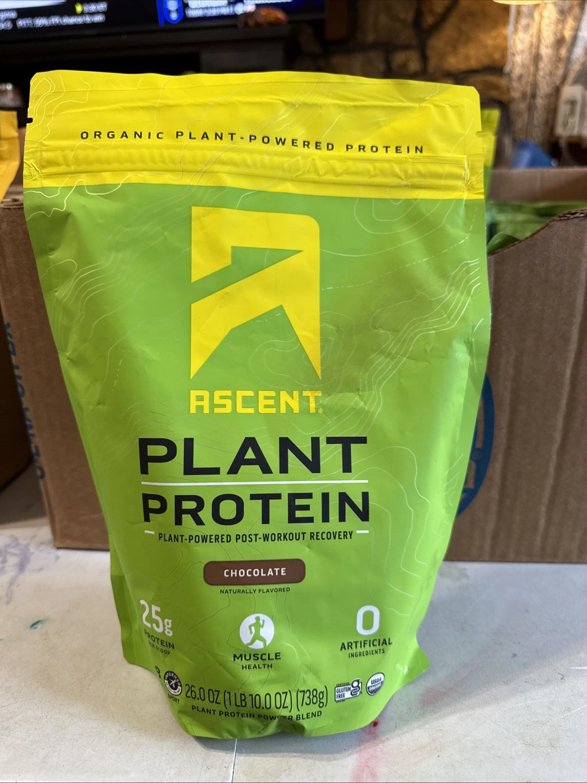 Ascent Vegan Chocolate Protein Powder Plant Based Post Workout Recovery 18 Se...