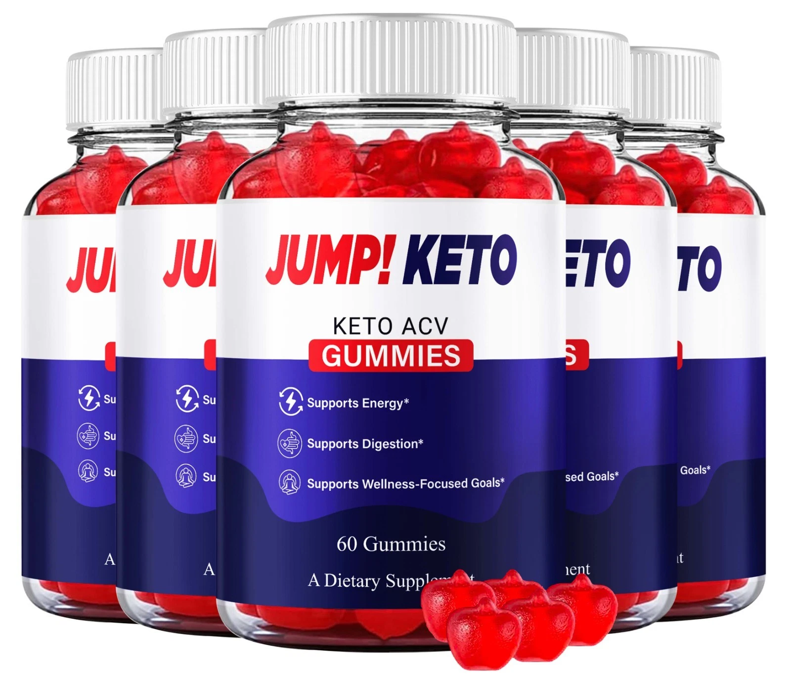 (5 Pack) Jump Keto Gummies - Advanced Keto ACV Formula for Weight Loss Support