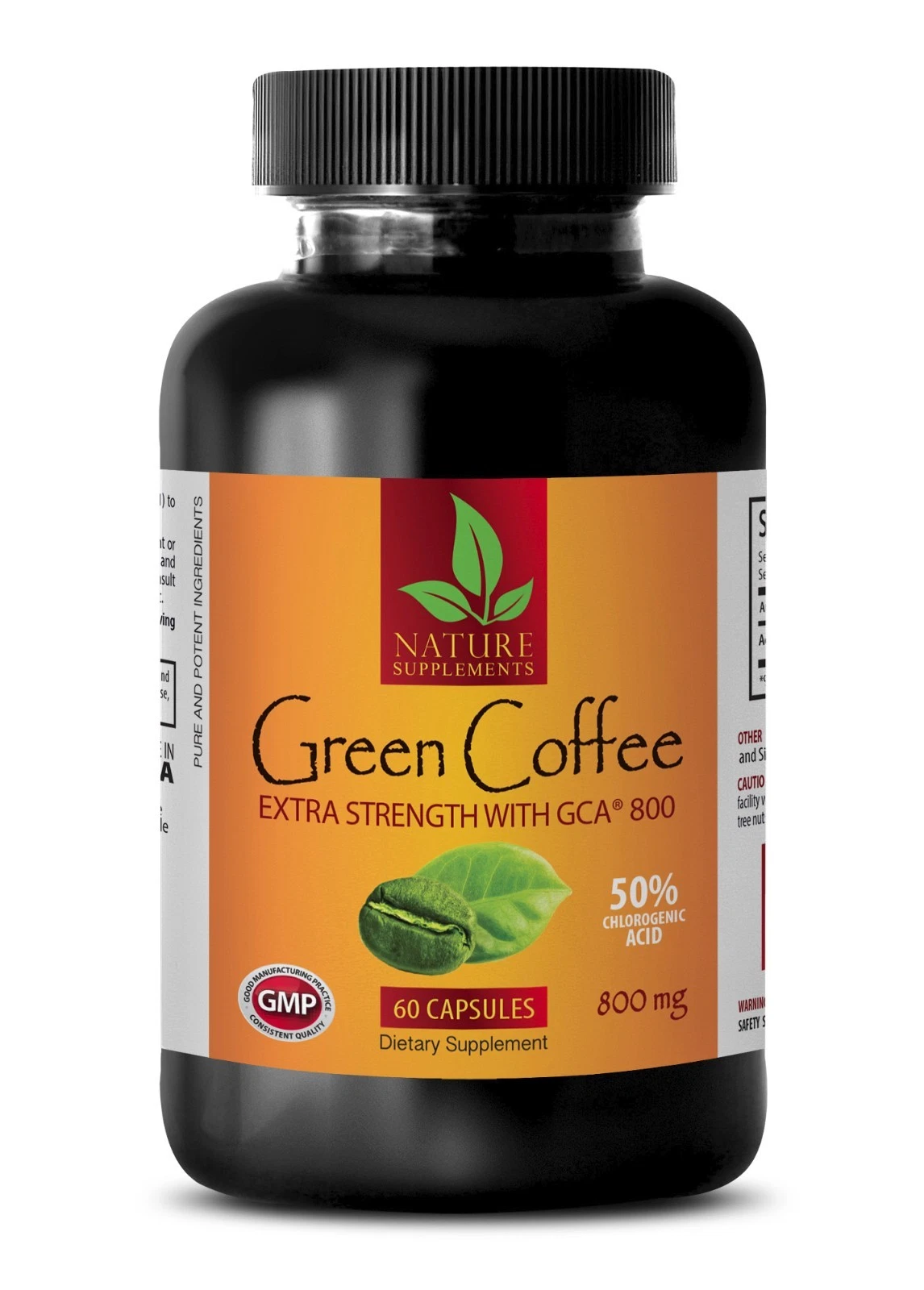 Green Coffee Beans Fat Burn - Green Coffee Extract GCA 800 - Slimmer - 60 Pills