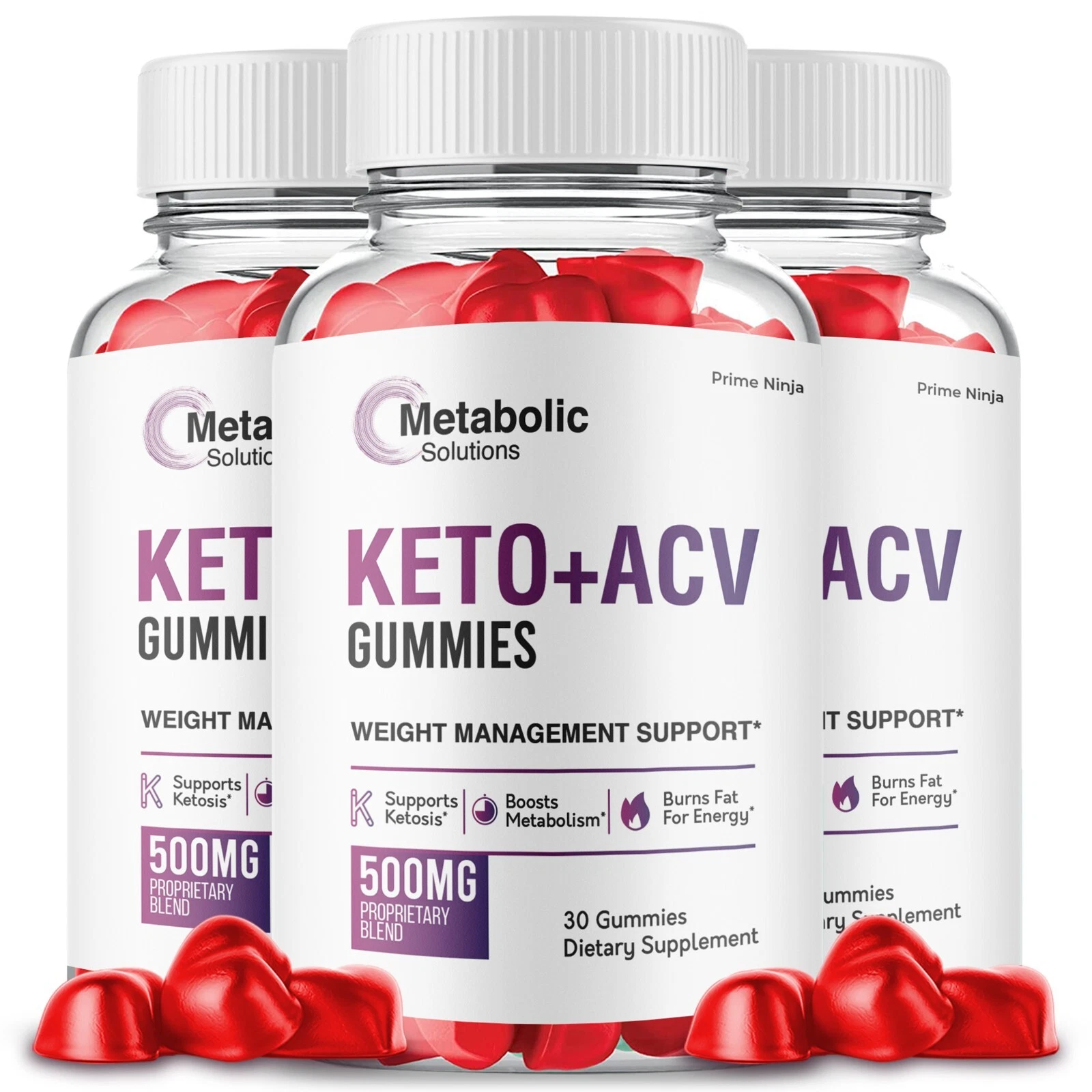 Metabolic Solutions Keto ACV Gummies Max Strength, Metabolic Keto (3 Pack)