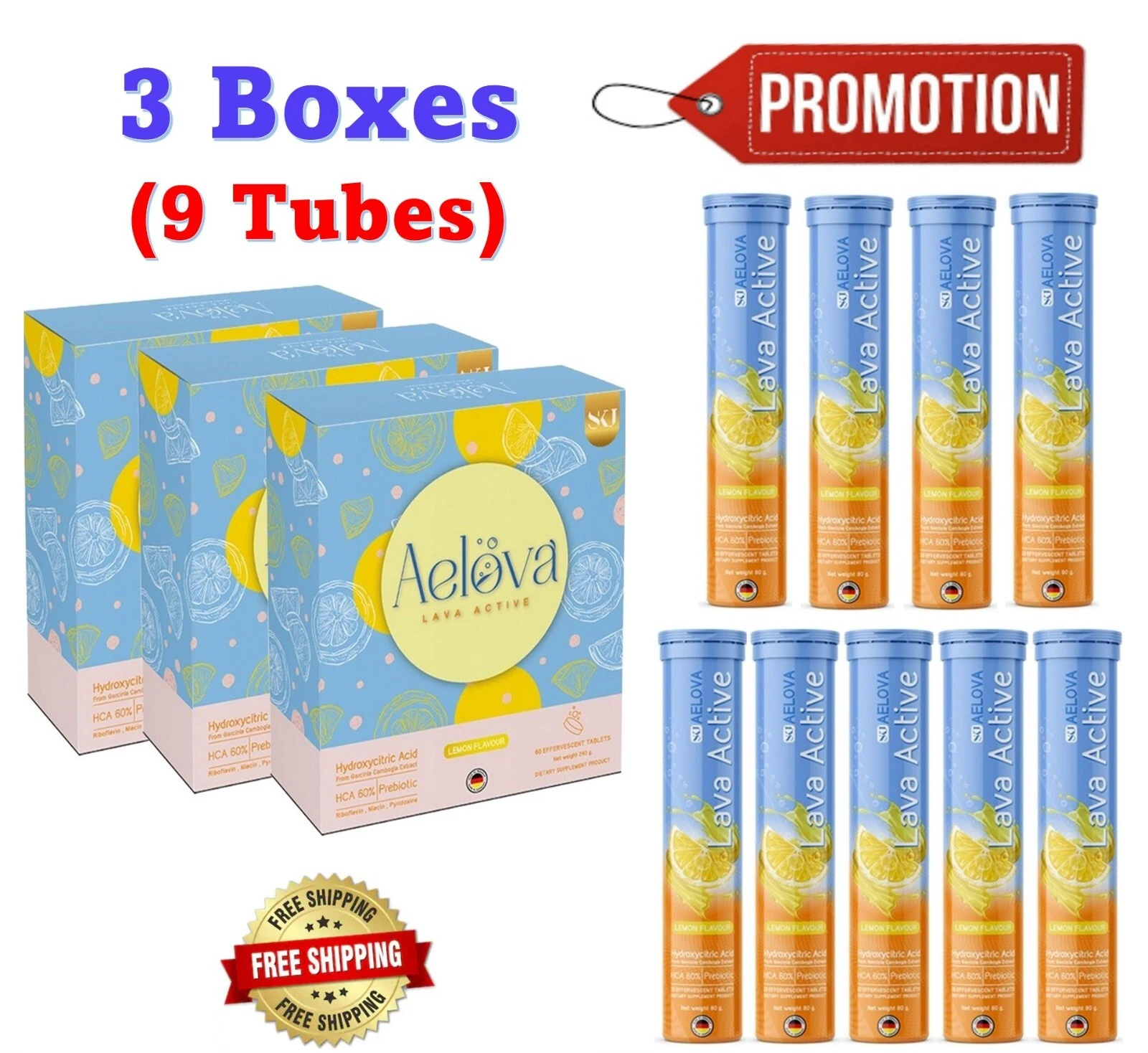 9 Tubes AELOVA Dietary Supplement Weight Management Slimming Good Shape