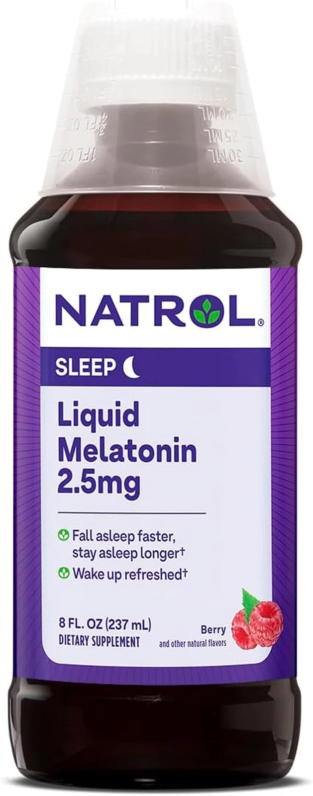 Liquid Melatonin 2.5Mg Berry 8Oz Sleep Supplement 23 Day Supply