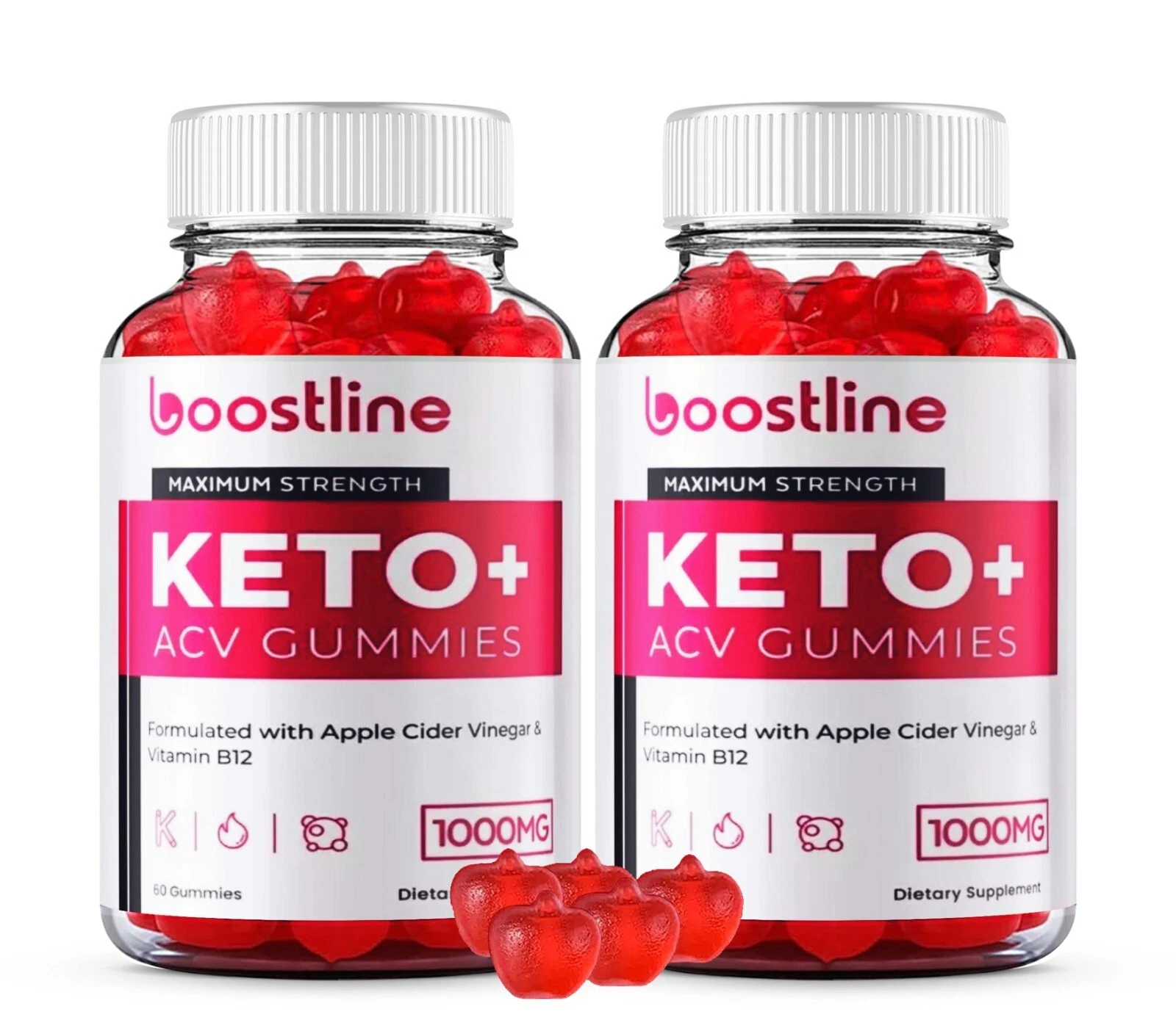 Boostline Keto ACV Gummies Maximum Strength Supplement (120 Gummies) 2-Pack