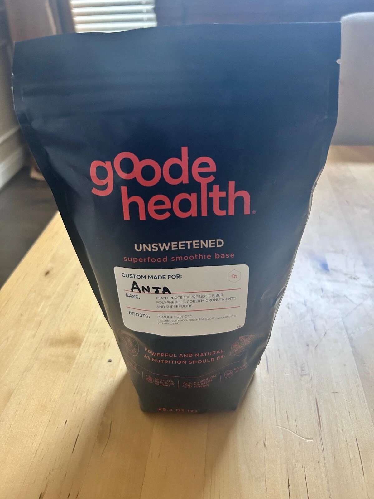 Goode Health base sin azúcar superalimentos batido nutricional 25,4 oz 25 porciones