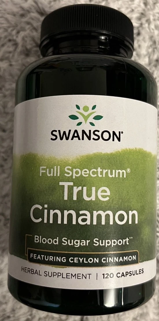 Swanson True Ceylon Cinnamon 300 mg 120 Caps Blood Sugar Cardiovascular Health