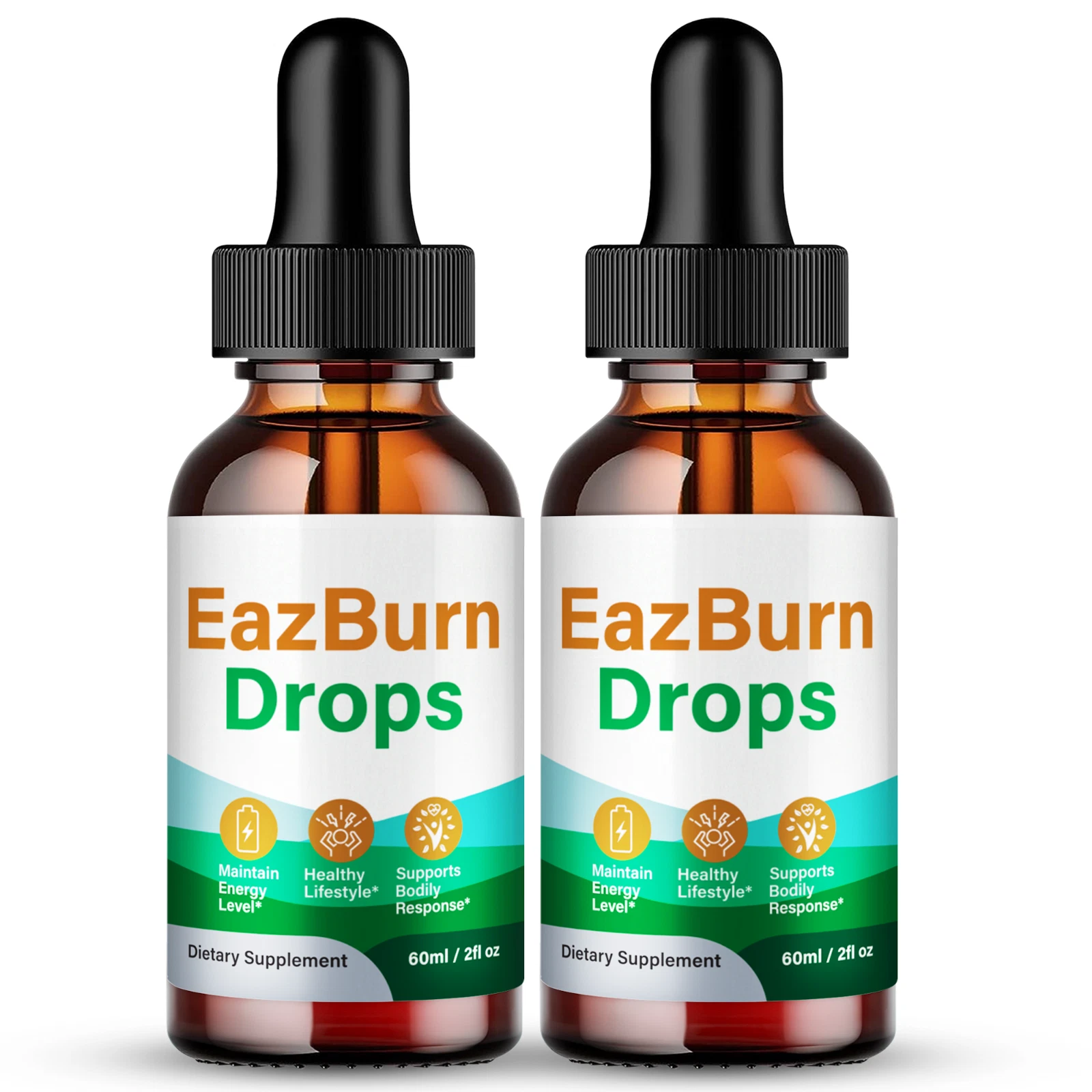 (2 Pack) EazBurn Liquid Drops, EazBurn Weight Loss for Fat Burning & Energy