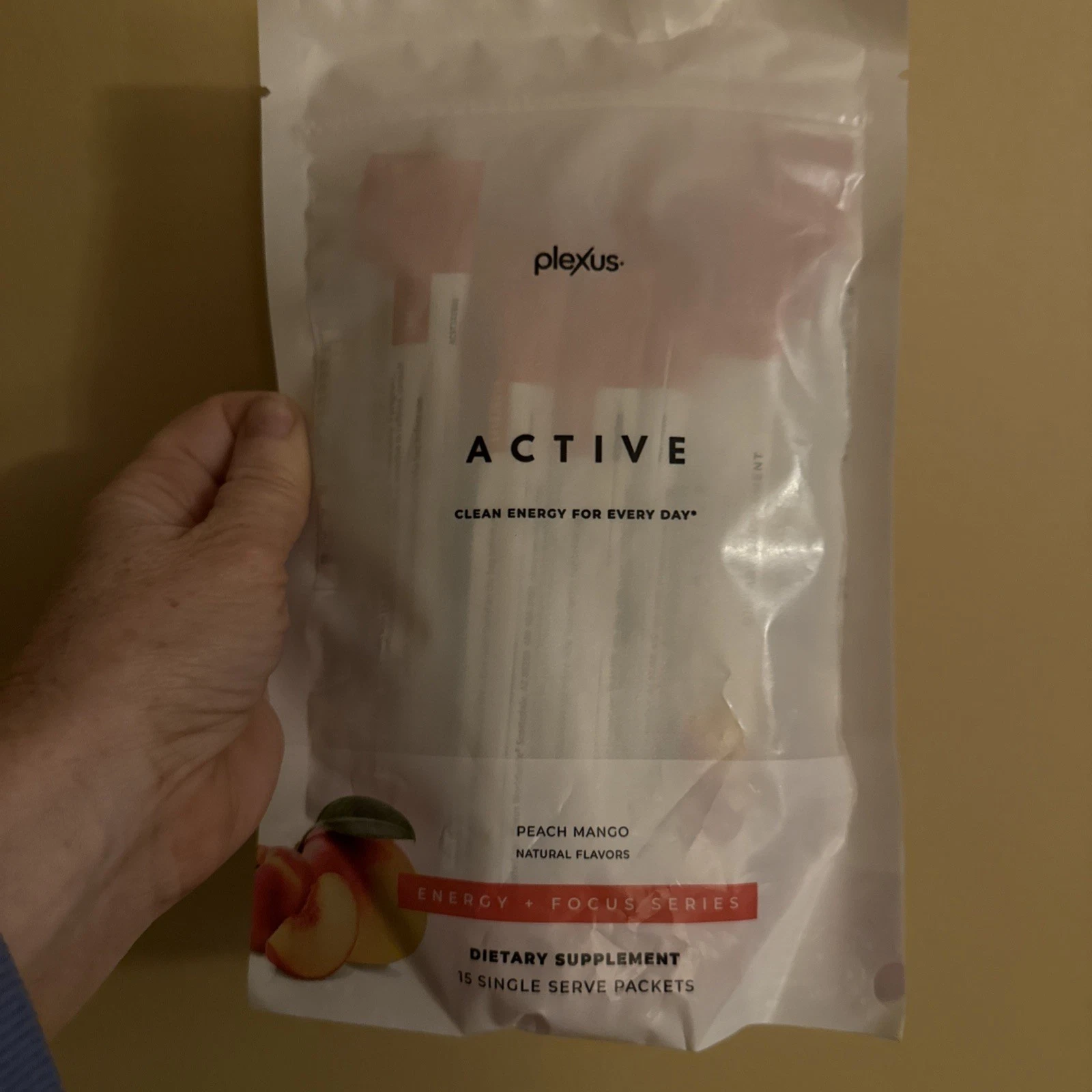 PLEXUS ACTIVE Clean Energy for Every Day: PEACH MANGO 15 PACKETS Exp: 06/26