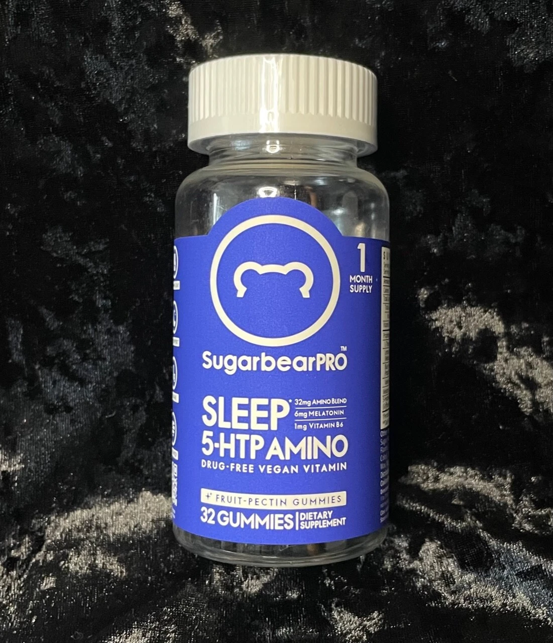 Sugarbear Sleep Vitamins - 6mg Melatonin (1 Month Supply) 32 Count, Exp 3/2027