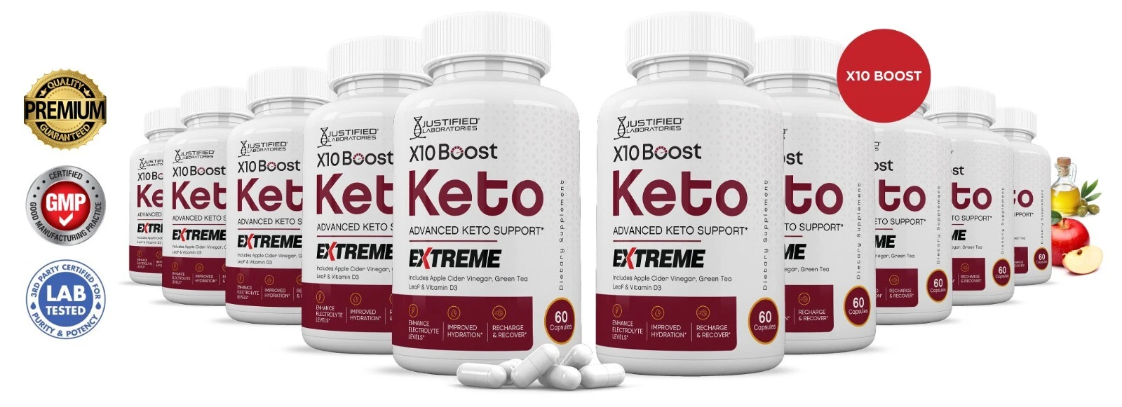 X10 Boost Keto ACVExtreme Pills 1675 MG Stronger Than Gummies Keto Support 10 Pk