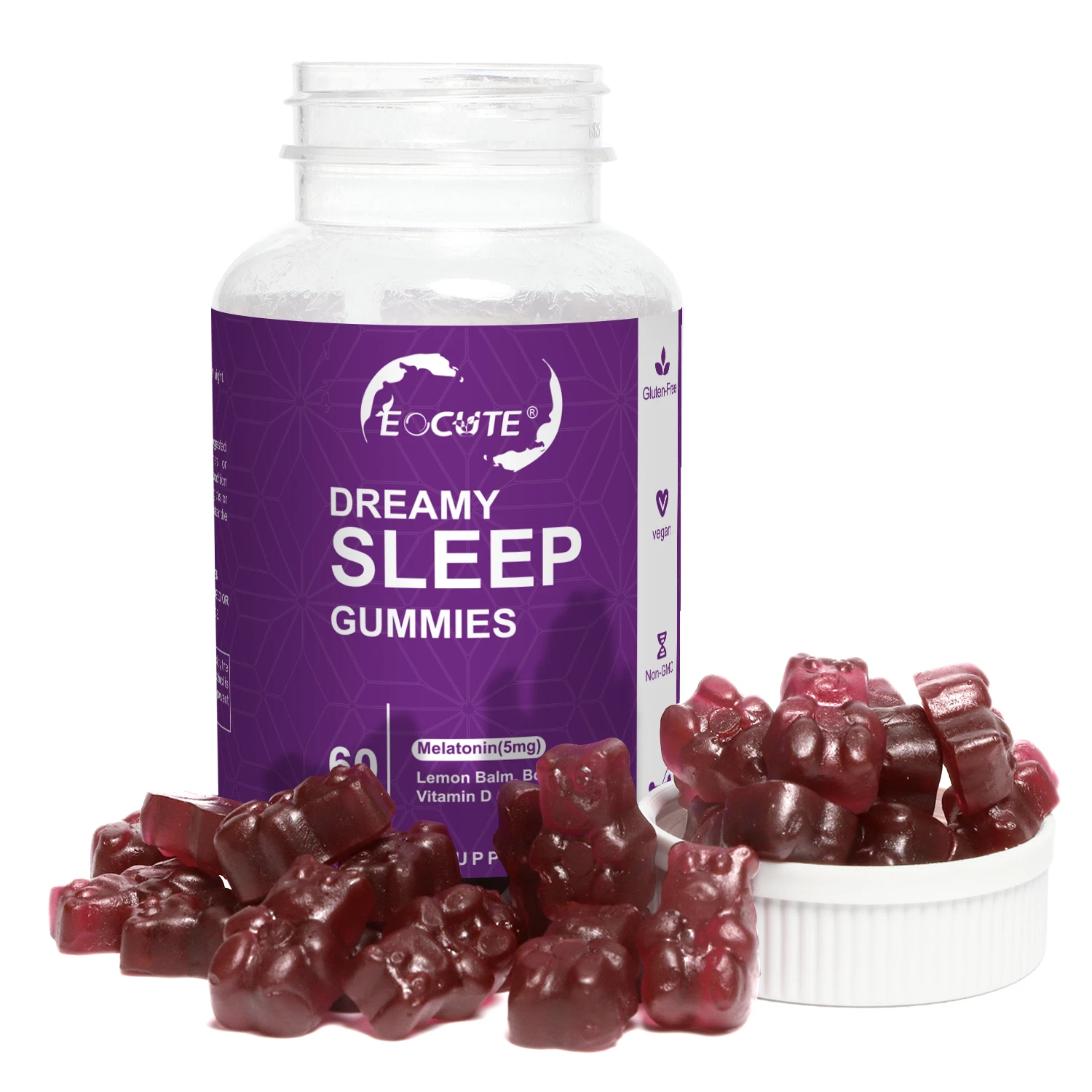Melatonin Sleep Gummies 60ct - Fall Asleep Faster & Stay Asleep