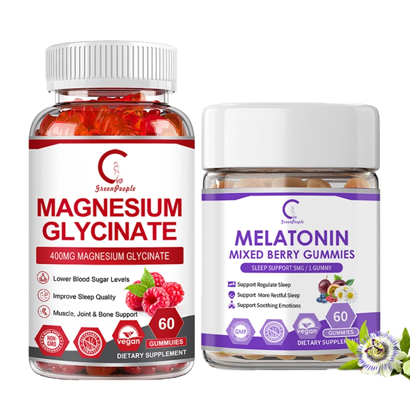 Sleep Support Supplement Magnesium Glycinate Stress Anxiety Relief Deeper Sleep