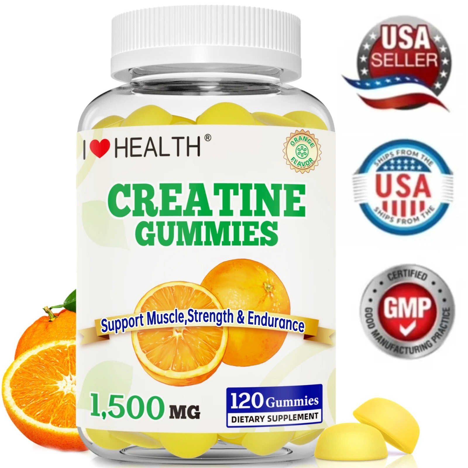 Creatine Monohydrate Gummies 1500mg | Great For Workout And Recovery | 120 Gummy