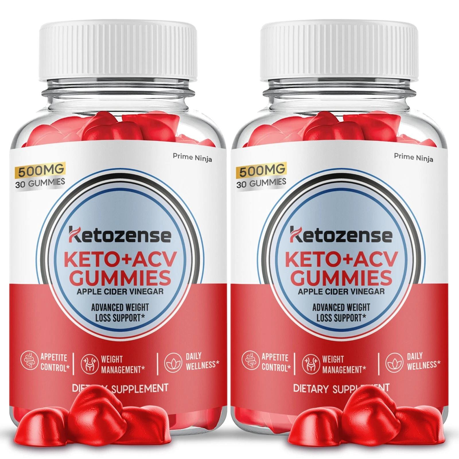 Ketozense Keto ACV Gummies, Ketozense Keto Gummies, Maximum Strength (2 Bottles)