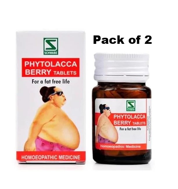 Schwabe PHYTOLACCA BERRY TABLETS From Fresh Berries, Homeopathic Fat Burner 20g