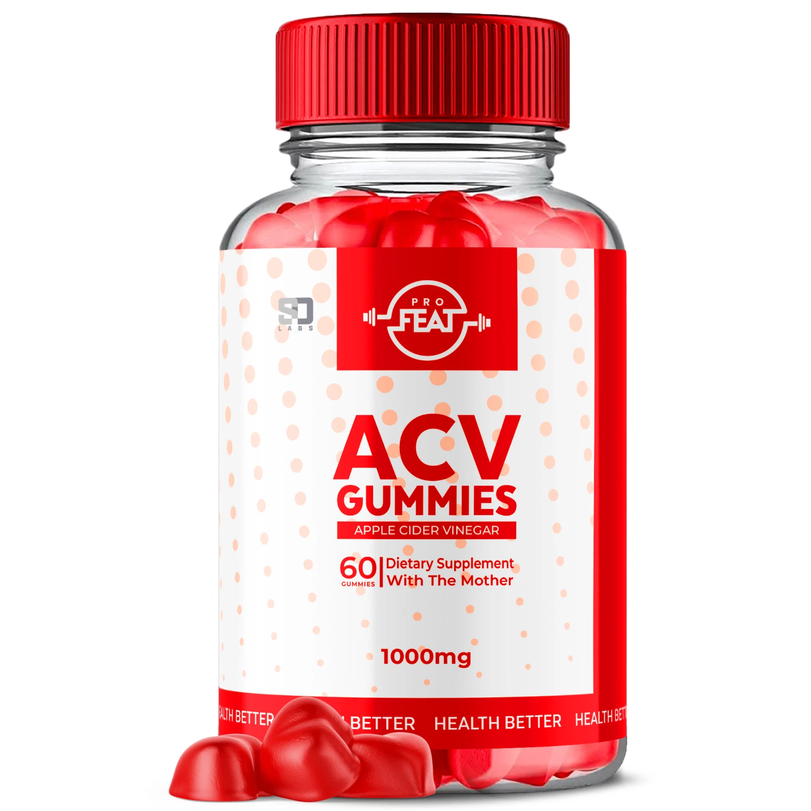 Pro Feat ACV Keto Gummies, Pro Feat Weight Loss Gummies (60 Gummies)