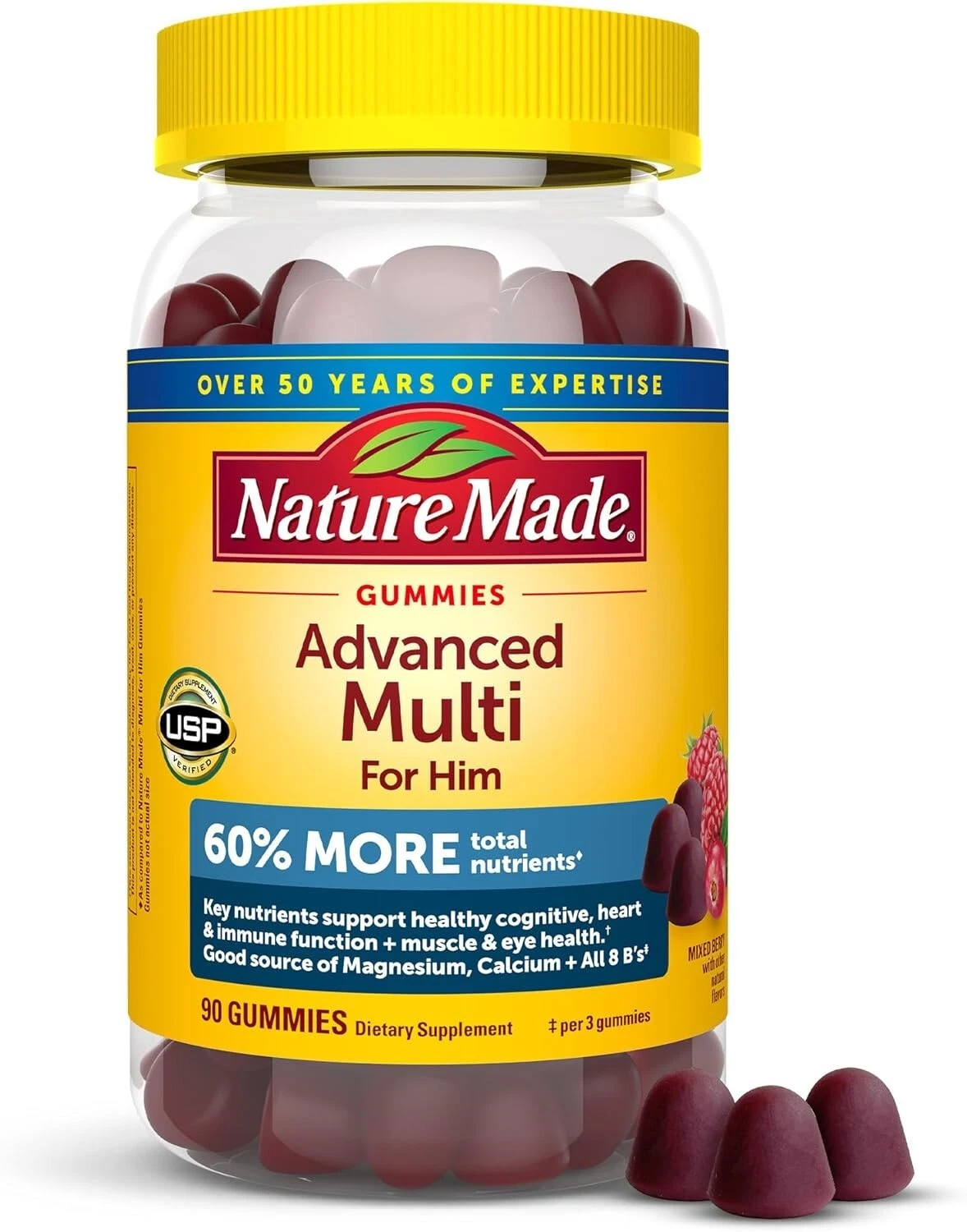 NEW Nature Made Advanced Multi For Him Gummies Multivitamin SEALED 06/2026