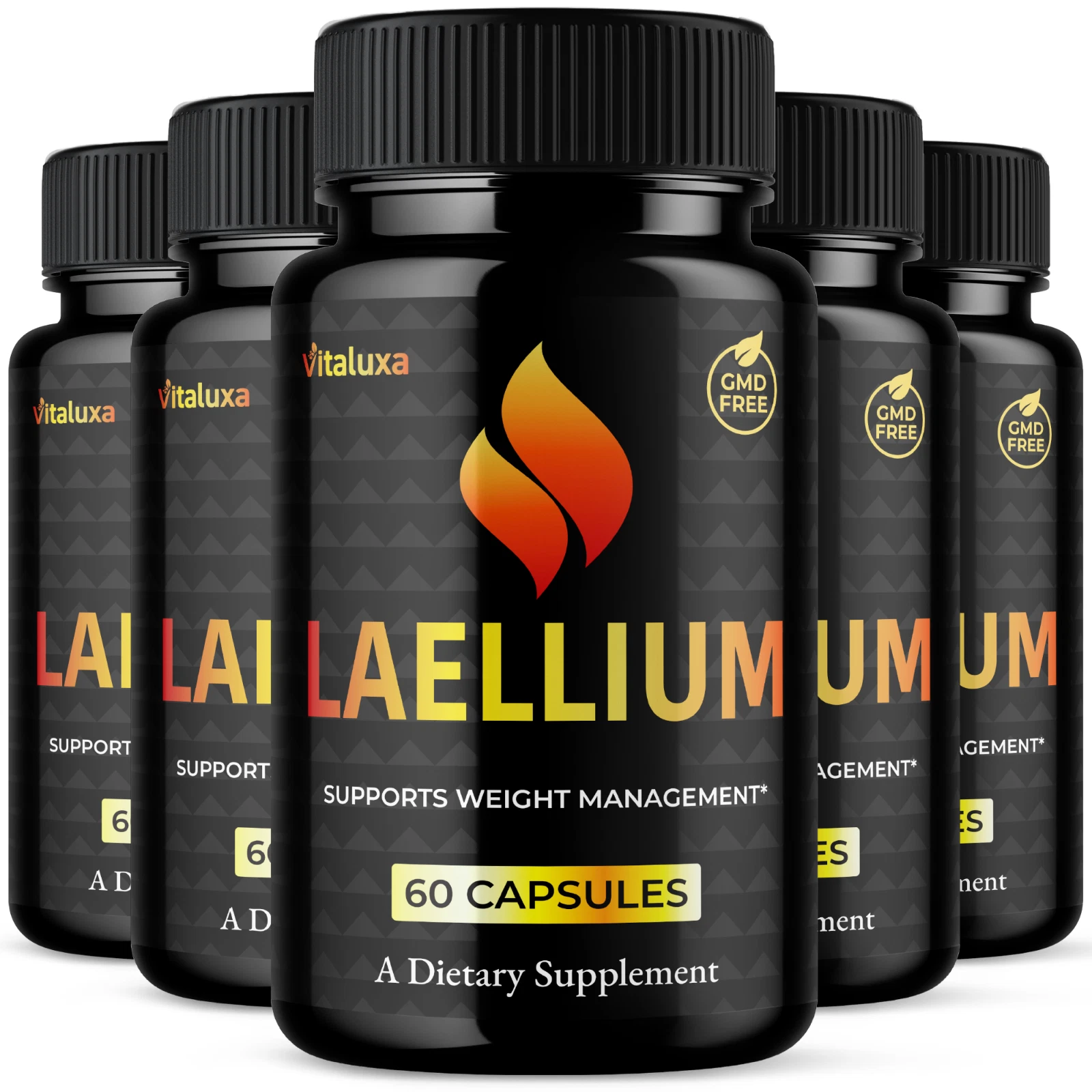 (5 Pack) Laellium for Weight loss, Advanced Fat Burning Capsules (300 Capsules)
