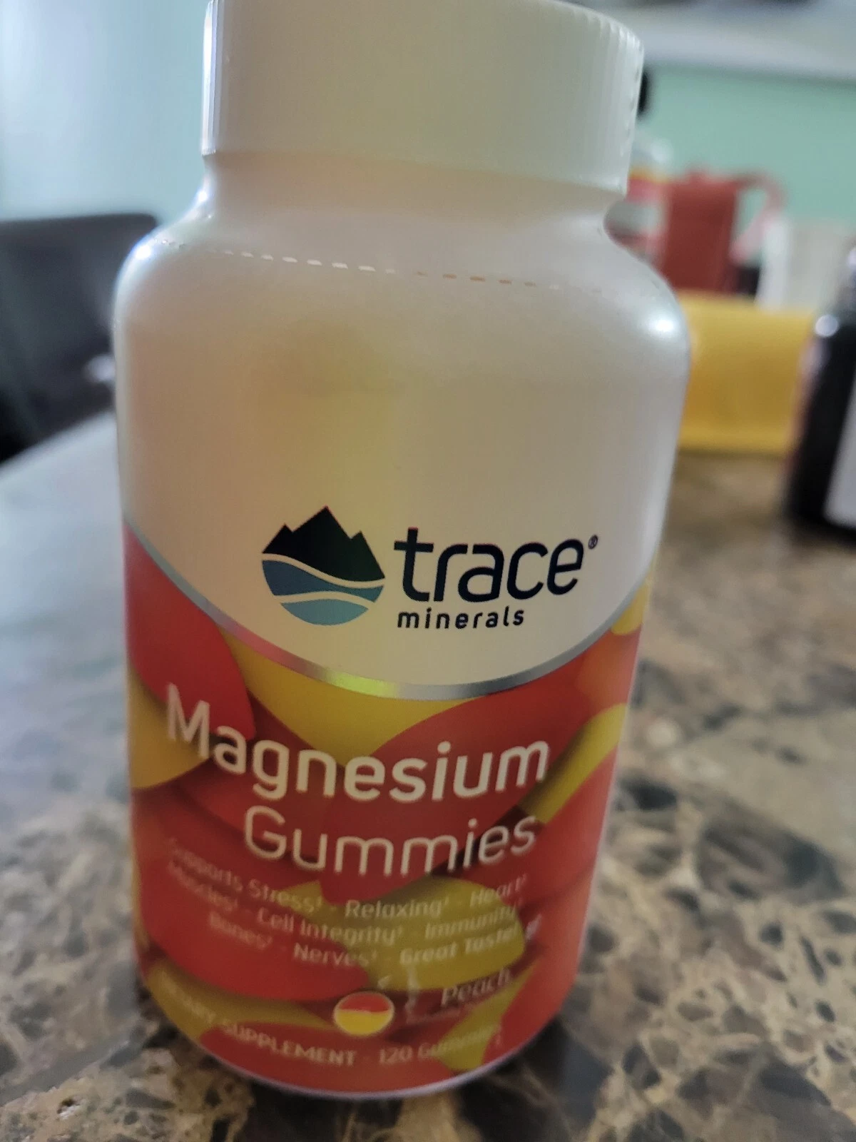 Trace Minerals Magnesium Gummies Peach 120 Gummy EXP 09/2025