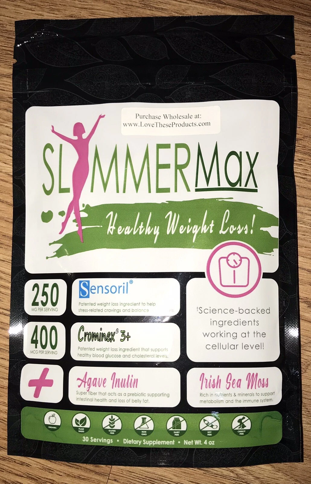Slimmer Max Powdered Supplement Flatten Belly, Speed Up Metabolism, 30 Servings